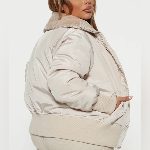 Nights In Denver Bomber Jacket - Khaki - Picture 2 of 3